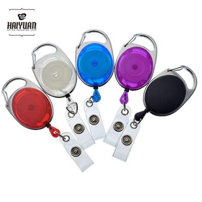 China Plastic Bulk Premium ID Carabiner Clip Badge Reels - Retractable I.D. Card Holders Stock for sale