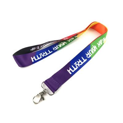 China Custom Printed Polyester Heat Transfer Tool Security Lanyard for sale