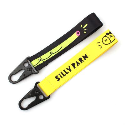 China New Polyester Custom Short Wrist Lanyards For Keys for sale