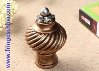 China Classical delicate PP plastic curtain rod finials for home decoration for sale