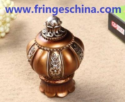 China Classical delicate PP plastic curtain rod finials for home decoration for sale