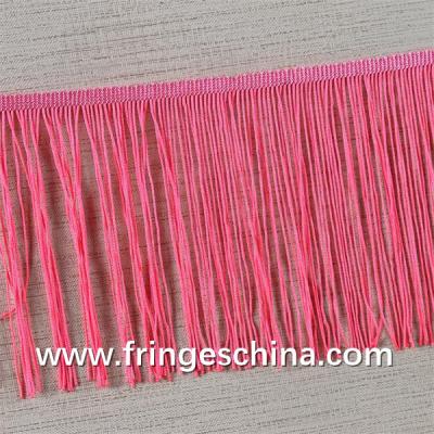 China Fluorescent color custom design OEM rayon fringes trimming for garment clothes decoration for sale