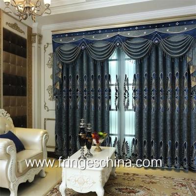 China European Style Home Textile Blackout Jacquard Embroidery Window Curtain for sale