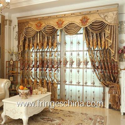 China European Style Home Textile Blackout Jacquard Embroidery Window Curtain for sale