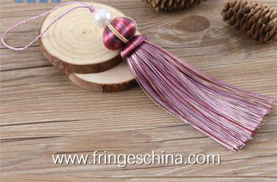 China Colorful classical wholesale chinese tassels trimming fringe for bookmark for sale