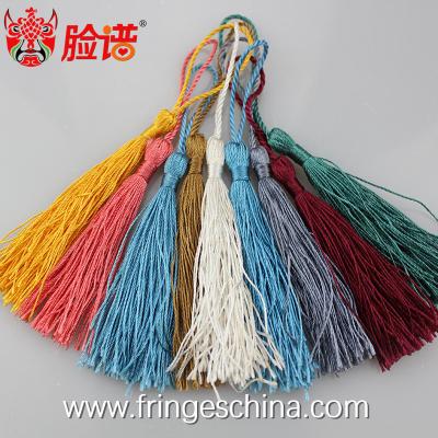 China Colorful classical wholesale chinese tassels trimming fringe for bookmark for sale