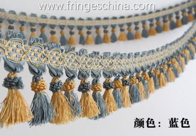 China Latest decorative OEM custom design tassel fringe for curtain cushion trimmings for sale