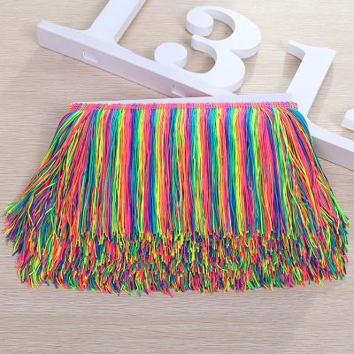 China Colorful custom design OEM rayon fringes trimming for garment clothes decoration for sale