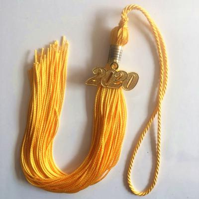 China Delicate fluorescent multicolored fringe tassel trimming for 2020 graduation cap decoration for sale