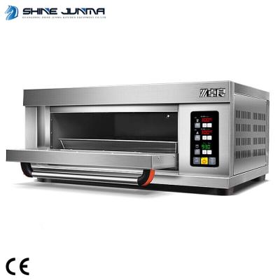 China Hotels Commercial Electric Gas Pizza Oven Stainless Steel 1 Deck 1 Tray Gas Pizza Oven with Stone for sale