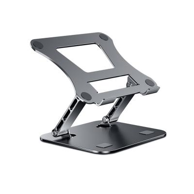 China Custom Adjustable Collapsible Foldable Aluminum Casting Laptop Stand Support Notebook Stand for sale