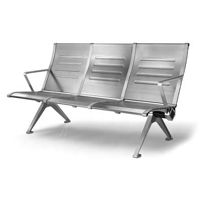 China Modern stainless steel airport waiting chairs 3 seater bench waiting chair for hospital for sale