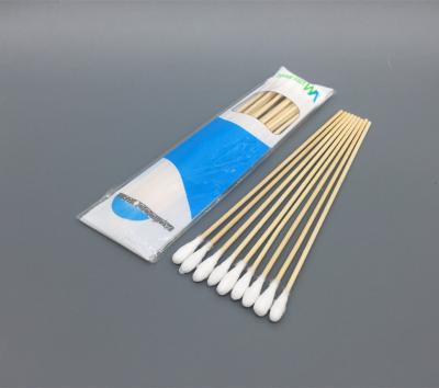 China Medical household 15cm contton bud / cotton swab wooden stick for sale