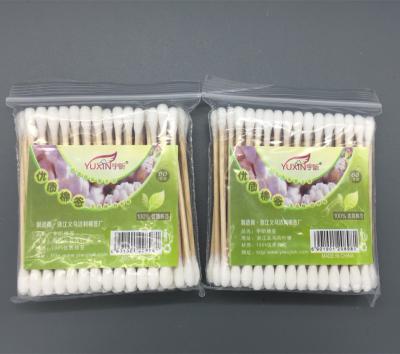 China Household YUXIN 60pcs Cotton Buds Ear Cleaning Stick Cotton Wood Buds for sale