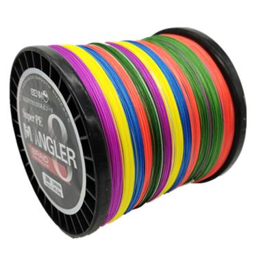 China Benmo Multicolor 8 Strand High Tensile PE Braided Fishing Line Float Marker 2000m (100 lbs) for sale