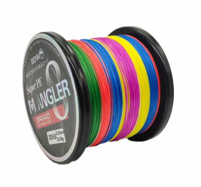 China Benmo Multicolor 8 Strand Smooth Outdoor PE Braided Fishing Line Float Marker 1000m (40-52 lbs) for sale