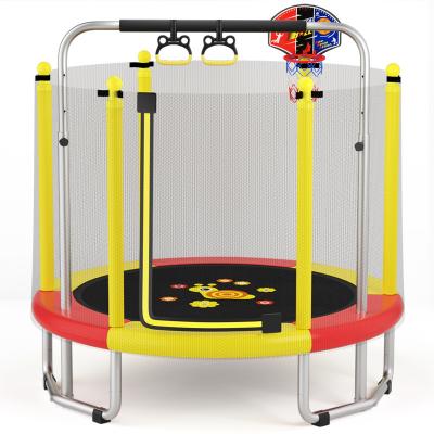 China With Jumping Trampoline New Style Product Kids Teenagers Trampoline One-Piece Cloth Cloth Solid Color Protective Net With Safety Net for sale