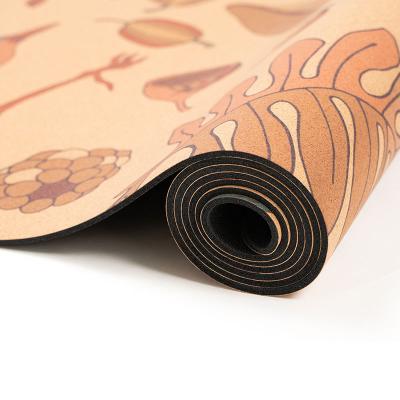 China Eco-friendly Yogas 1830*610*5mm Organic Rubber Mat Fitness Gymnastics Mats Non-Toxic Exercise Mats Of Cork And Nature Natural Rubber for sale