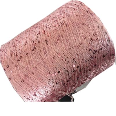 China 100% Sustainable Polyester Sequin Yarn Sweater Chat Order 2 -4MM 150D 1/5.5NM Knitting And Weaving for sale