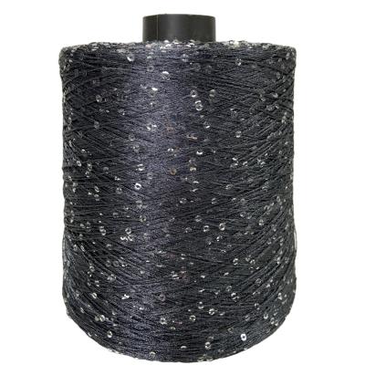 China 100% Polyester Bling Sequin Knitting Knitting Sequin Beads Thread Embroidery Yarn for sale