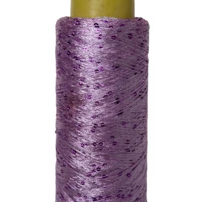 China Knitting factory selling 100% polyester 150D/2 2.5MM shiny metallic spangle yarn for knitting weaving for sale