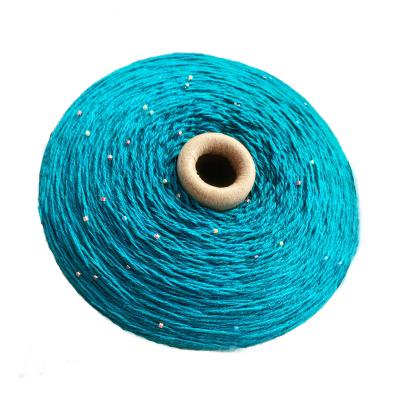 China Order Popular Blue Yarn 2022 Pearl Yarn For Knitting Sweater And Hand Knitting for sale