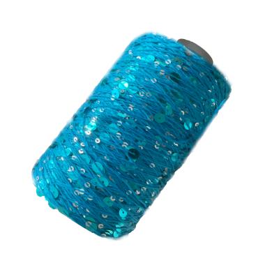 China Order Yarn Sequin Chat 100%Polyester 3MM+6MM Fancy Sequin Fashion Yarn For Weaving And Hand Knitting Etc. for sale