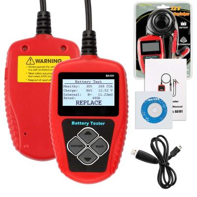 China DC12V Automotive Battery Test With Print Analyzer Alternator Tester BA101 115*72*18mm for sale