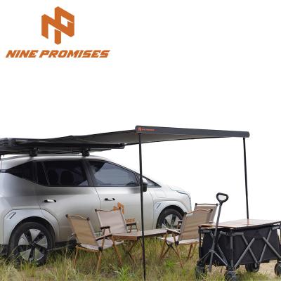 China Straight Bracing Type Auto Aluminum Hard Shell Side Awning for sale