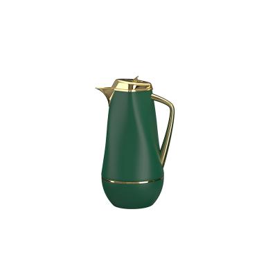 China PORTABLE Long-term keep warm Green great quality fashion double stainless steel coffee pot with handle insulated kettle for sale