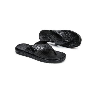 China Fashion Trend Wholesale Soft-soled EVA Flip Flops Men's Alligator Print Outdoor Casual Beach Flip Flop Male Shoes for sale