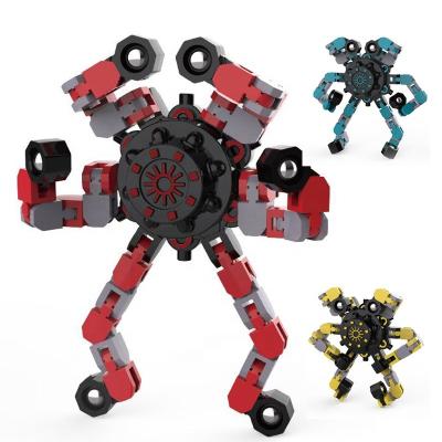 China Spinning Top Focus Toy with Tornado Fingertip Gyro Trigger Transformable Chain Mechanical Spiral Toy for sale