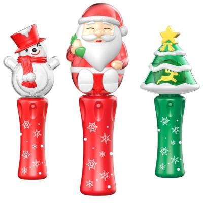 China Christmas 2022 Luminous Xmas Stick Christmas Ball Light Stick 4 Plastic Lights Magic Wand For Kids for sale