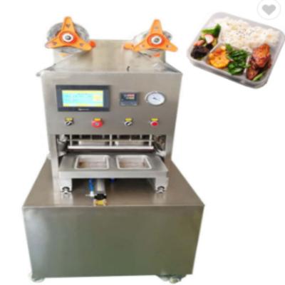 China Food Modified Atmosphere Food Tray Card Sealing Vacuum Flow Nitrogen Gas Machine for sale