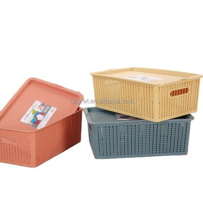 China Stocked Cheap plastic storage bins wholesale organizer plastic storage bins boxes storage baskets for home organizing for sale