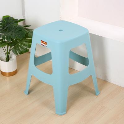 China Modern Factory plastic stools for home use Square colored high stool Living room kitchen dining chair for sale