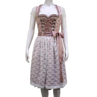 China 2020 new style anti-static mini sleeveless dirndl with lace apron german bavaria oktoberfest lady's dirndl dress for sale