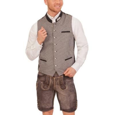 China Hot Selling Traditional Anti-wrinkle German Trachten 100% Cotton Fabric Mens Bavarian Vest for sale