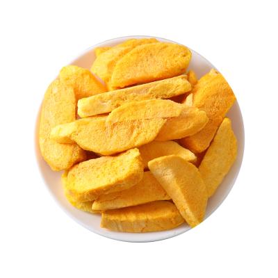 China Crispy light yellow color crunchy texture with fresh mango taste snacks no additives or preservatives freeze dried fruit for sale