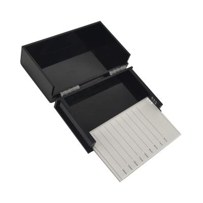 China Handmade plain black private label lash boxes / eyelash trays / large tile covered lash boxes for sale