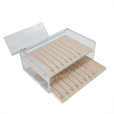 China Handmade Custom Luxury Double Lash Pallets Organizer Acrylic Lashes Tile Storage Box for sale