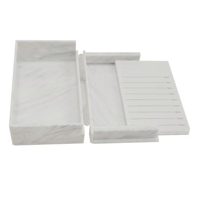 China Wholesale Handmade Customize Vendor Boxes Empty Wick Marble Wick Extension Tray With Slide Lid for sale