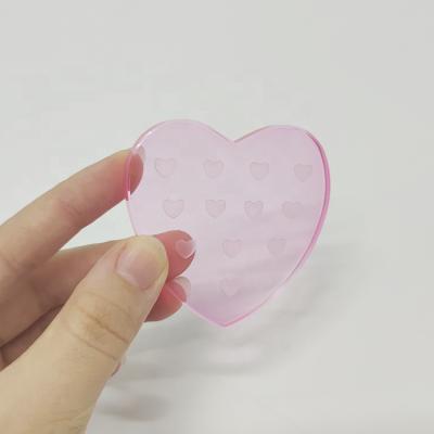 China Disposable Holder Handmade Crystal Rose Glue Pad Wick Heart Shape Eyelash Extension Glue Glass Tray for sale