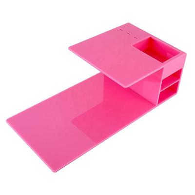 China Handmade Tablet Pillow Holder/Lash Pillow Organizer Pink/Acrylic Eyelash Extension Neck Pillow with Shelf for sale