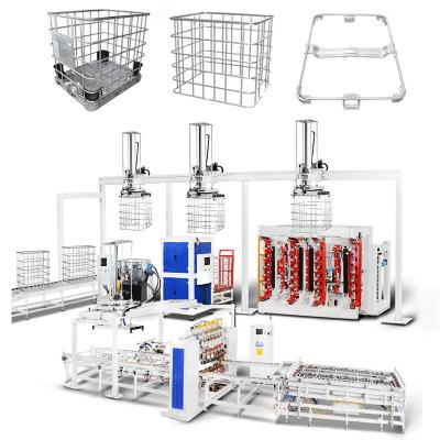 China Hwashi IBC Máquina de soldadura de cuadro de fondo del tanque Máquina de soldadura automática de jaula IBC en venta