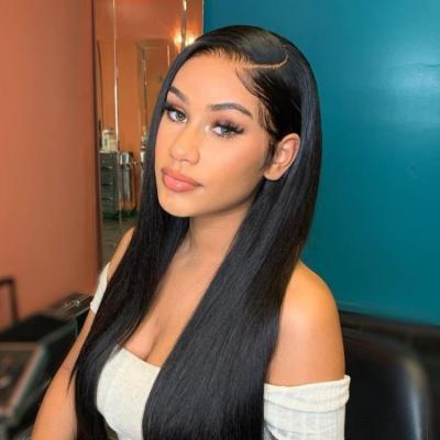 China Glueless Wigs with 4 Combs (Two Sides & Front & Back). 2022 Hot Sale Wholesale Cuticle Aligned Brazilian Remy Human Hair HD Transparent Virgin Hair Full Lace Wigs for sale