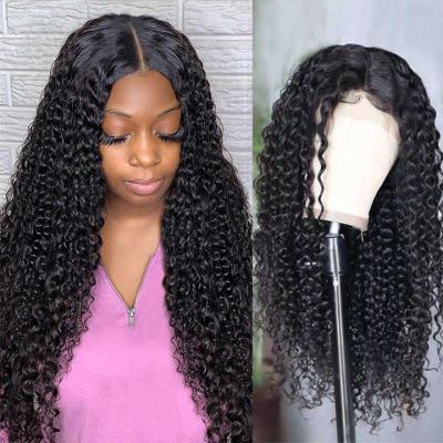 China Jerry Curly Glueless 5*5 HD Quality Body Wave Brazilian Virgin Hair Lace Front Wigs 100% Closure Natural Color for sale