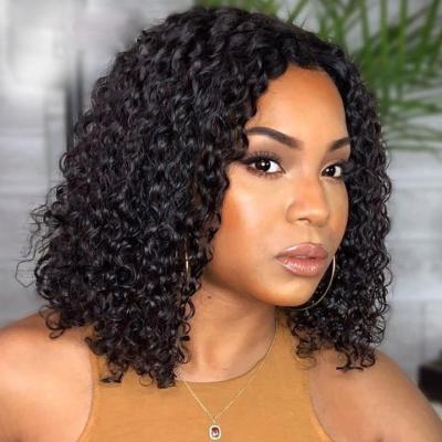 China Swiss Factory Wholesale Peruvian Curly Curly Lace Bob Wigs,Short Bob Closure Wig,Short Hair Bob Wig For Black Women for sale