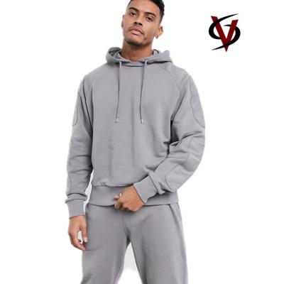 China Wholesale 420gsm Pullover Hoody Grey Sweatshirts Logo Printing Blank Oversized Custom Men's Hoodies for sale