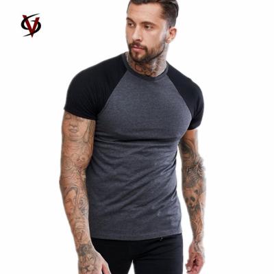 China Two Tone Custom T-shirt Polyester+Spandex Material Blank T Shirt Wholesale China for sale